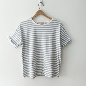 Boxy Stripe Organic Cotton T-Shirt Contemporaine Small